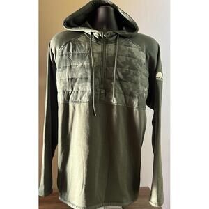 Ahead Golf Men’s 1/4 Zip Tech Performance Fleece Camo Hoodie W/Stone Oak Logo-2X